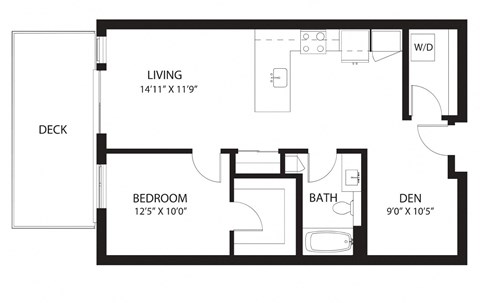 Vela Apartments D7 with Den Floor Plan